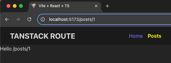 Tanstack Router - Dynamic Routing