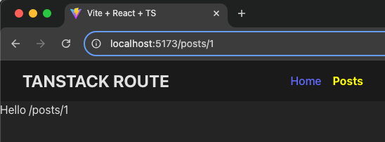 Tanstack Router - Dynamic Routing