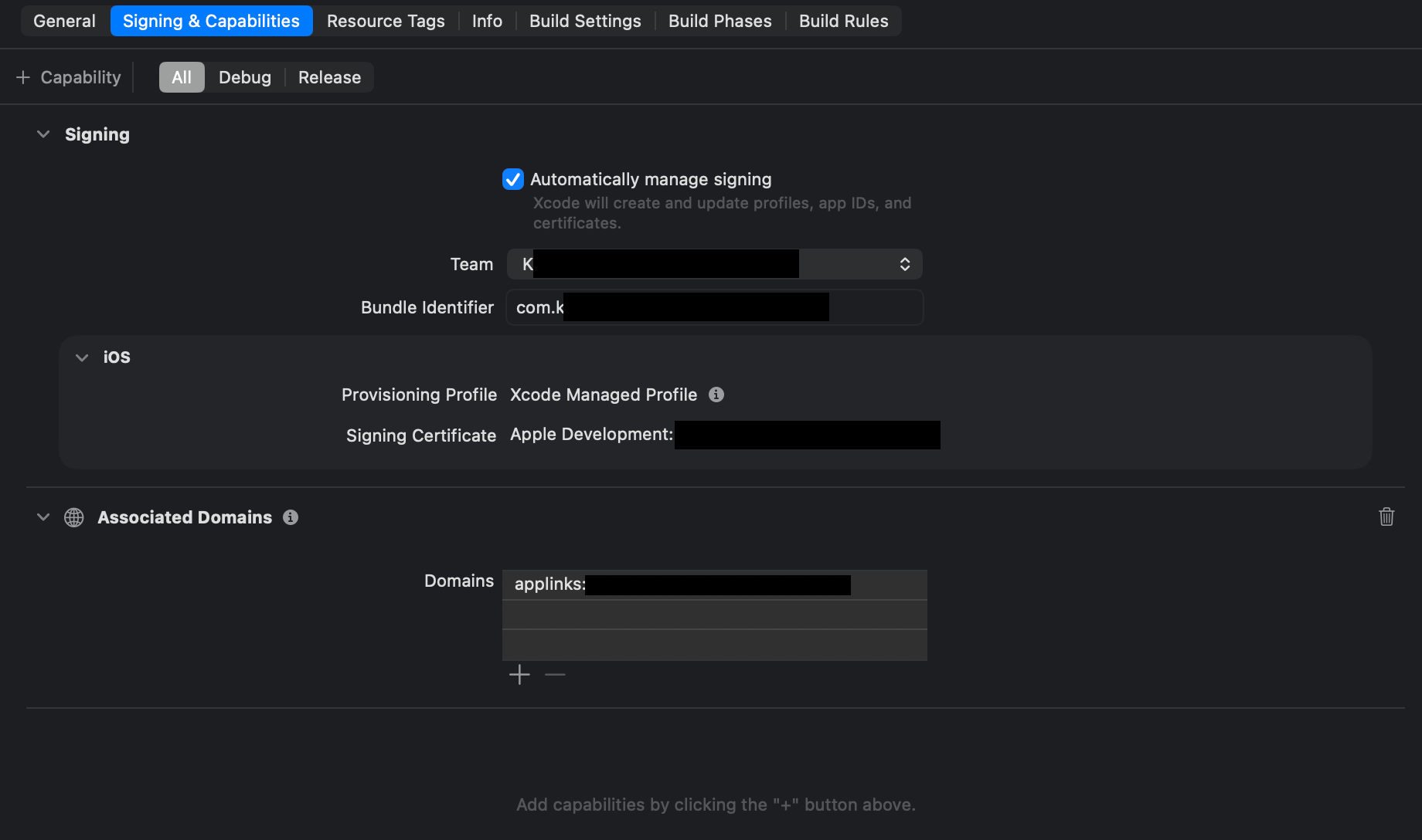 Xcode Signing 설정